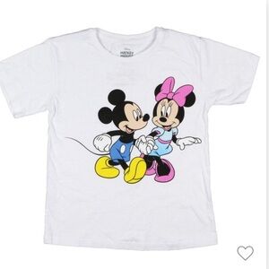 Disney Kids Mickey & Minnie White T-Shirts size 6 & 10
